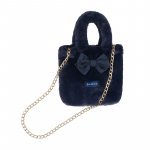 Blue fur handbag_10489