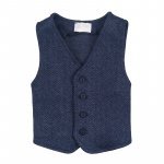 Blue Herringbone Vest_6342