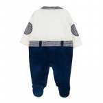 Blue open front babygro_10571