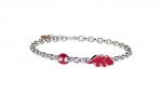 Bracciale con dinosauro rosso in Argento 925_11125