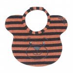 Brown striped bib_9461