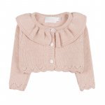 Cardigan con rouches rosa_10189