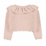 Cardigan con rouches rosa_10787