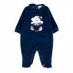 Chenille babygro with teddy bear_10222