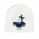 Chenille hat with teddy bear_10216