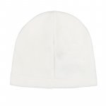 White chenille hat with teddy bear_10945