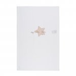 Manta de cama de felpa "Mi pequeña estrella" con bordado beige_9127