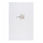 Manta de cama de franela "Mi pequeña estrella" con bordado gris_9129