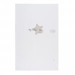 Manta de cama de franela "Mi pequeña estrella" con bordado gris_9130