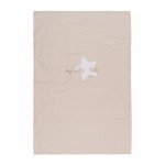 Manta de cama beige "Mi pequeña estrella" en jersey_9133