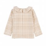 Cream Checked Blouse_6517