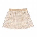 Cream Checked Skirt_6519