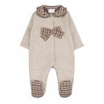 Cream open front babygro._10182