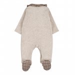 Cream open front babygro._10774