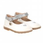 Cream Sandal with Glitter Heart_6714