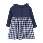 Blue pied de poule dress_10763