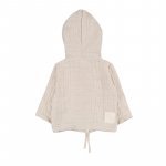 Felpa con Zip e Cappuccio Beige_4424