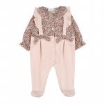 Floral babygro with dungarees_9537