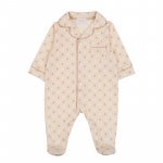 Front opening babygro allover with foot_11255