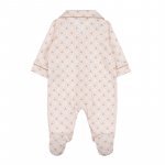 Front opening babygro allover with foot_11254