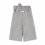 Gray lurex trousers with bow_10904