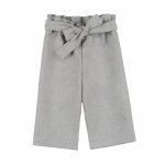 Gray lurex trousers with bow_9596