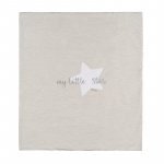 Grey pram cover in jersey "My little Star"_9153