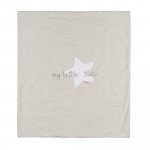 Grey pram cover in jersey "My little Star"_9154