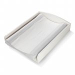 Grey striped changing mat for wooden changing table_2995