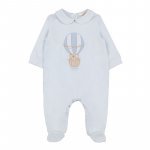 Light blue babygro with collar_10065