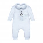 Light Blue Cuore Di Panna Babygro With Bow_11099