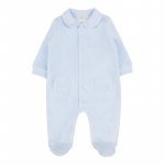 Light blue open front babygro_10434