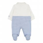 Light blue open front babygro_10655