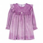 Lilac Chenille Dress with Frills_6530