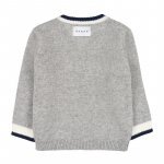 Maglione con scollo grigio_9763