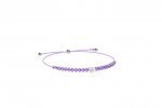 Bracelet Cordon avec cœur Lilas_9231