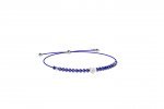 Bracelet en corde avec cœur bleu_9233