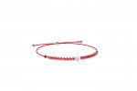 Bracelet Cordon avec cœur rouge_9235