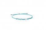 Bracelet cordon et coeur en argent bleu_9246