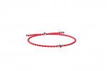 Armband Schnur und rotes Silber_9251