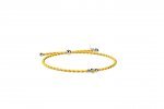 Bracelet Cordon et Argent jaune_9253