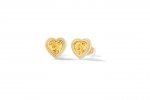 Boucles d'oreilles Cœur Brillant Jaune_9320