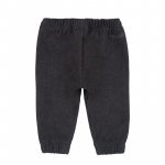 Pantalon noir avec patchs rayés_10650