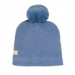 Bonnet bleu avec pompon_10838