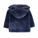 Manteau en fausse fourrure bleu_10761