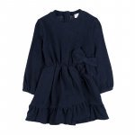 Robe en tricot bleu_10496