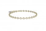 Bracelet Tennis en Argent 925 couleur or avec pierres blanches - Maman_11115