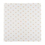 Set 3 Stk. Musselin-Tücher mit Herzmustern 80x80 cm beige_11188