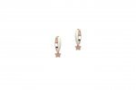 Pendientes Aro Esmalte Blanco Plata 925 - Estrella_5922