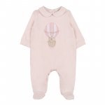 Pink babygro with collar_10068